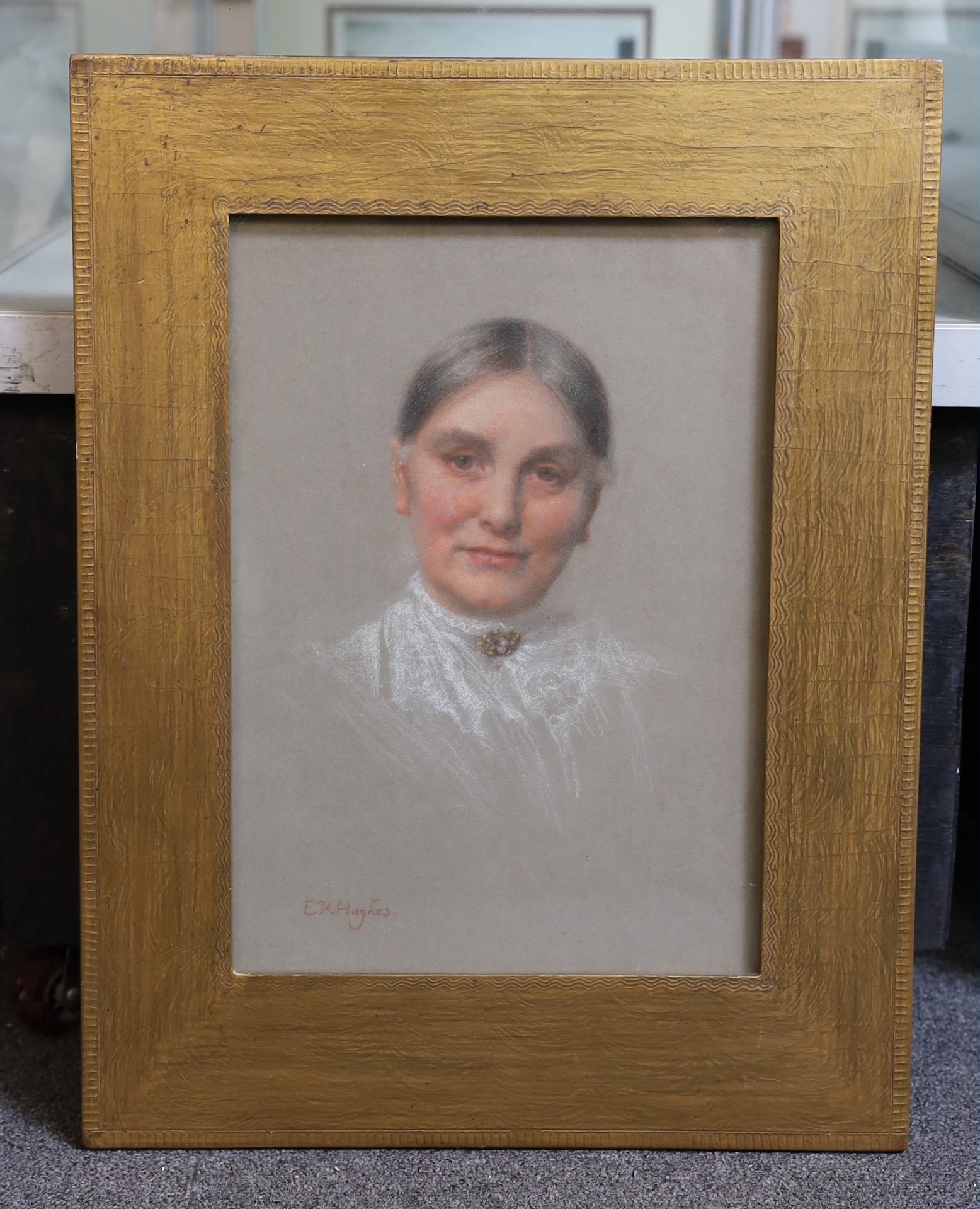Edward Robert Hughes (1851-1914), Portrait of a lady, pastel, 37.5 x 26.5cm